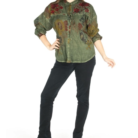 CHIC CONNECTION Boho Embroidered Blouse – Sz S NWT - Picture 2 of 5